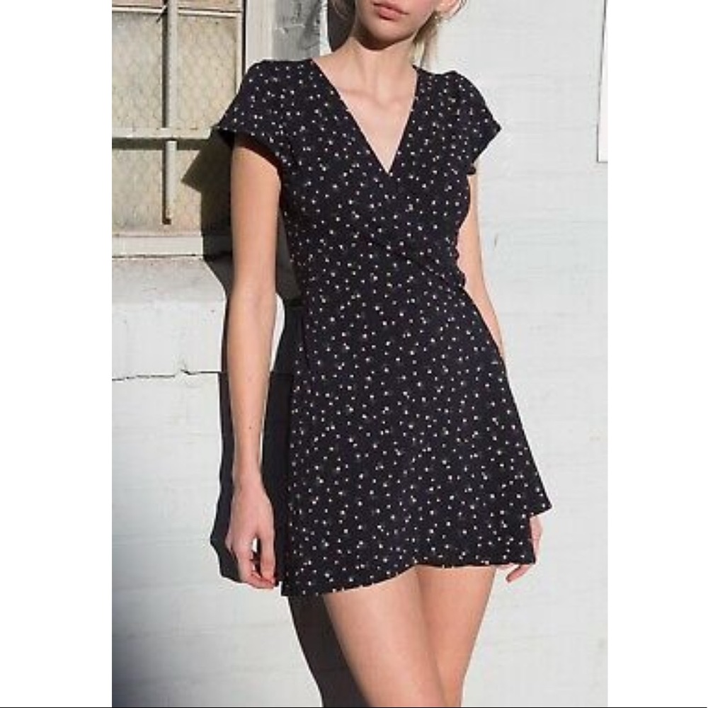 SOLD Brandy Melville Robbie Floral Wrap Dress Blue NWT